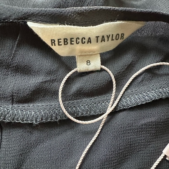 Rebecca Taylor Panther Ombre Beaded Silk Blouse Size 8 - Picture 6 of 9